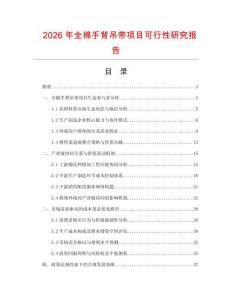 2026年全棉手背吊帶項目可行性研究報告
