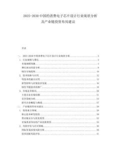 2025-2030中國(guó)的消費(fèi)電子芯片設(shè)計(jì)行業(yè)現(xiàn)狀分析及產(chǎn)業(yè)鏈投資布局建議
