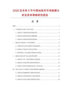 2026及未來5年中國地線夾市場數據分析及競爭策略研究報告