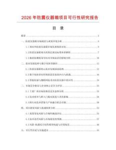 2026年防震儀器箱項(xiàng)目可行性研究報(bào)告