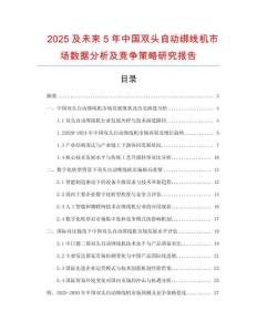 2025及未來5年中國雙頭自動(dòng)綁線機(jī)市場數(shù)據(jù)分析及競爭策略研究報(bào)告