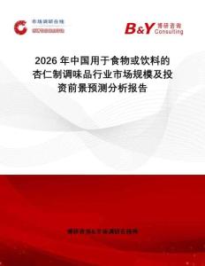 2026年中國用于食物或飲料的杏仁制調味品行業市場規模及投資前景預測分析報告