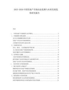 2025-2030中國房地產市場動態監測與未來發展趨勢研究報告