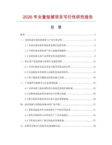 2026年女童短裙項(xiàng)目可行性研究報(bào)告