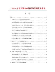 2026年專版桌墊項目可行性研究報告