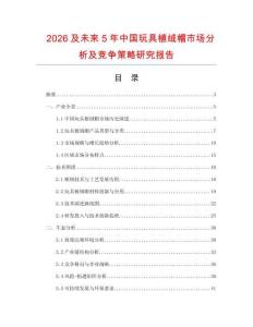 2026及未來5年中國玩具植絨帽市場分析及競爭策略研究報告
