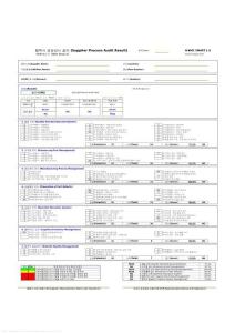 韓系主機(jī)廠 現(xiàn)代審核表 Assessment Sheet -- 韓語版本