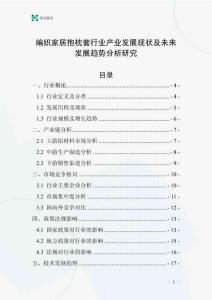 編織家居抱枕套行業(yè)產(chǎn)業(yè)發(fā)展現(xiàn)狀及未來發(fā)展趨勢(shì)分析研究