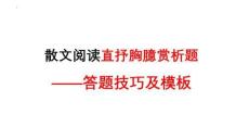 2026屆高考語文復(fù)習(xí)：散文閱讀直抒胸臆賞析題答題技巧及模板+課件