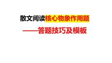 2026屆高考語文復(fù)習(xí)：散文閱讀核心物象作用題答題技巧及模板+課件