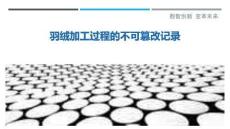 羽絨加工過(guò)程的不可篡改記錄