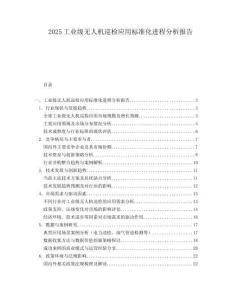 2025工業(yè)級(jí)無(wú)人機(jī)巡檢應(yīng)用標(biāo)準(zhǔn)化進(jìn)程分析報(bào)告