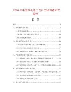 2026年中國雙孔電工刀片市場調查研究報告