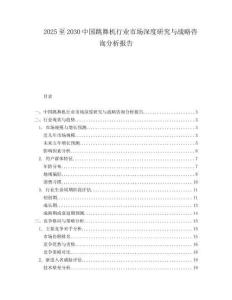 2025至2030中國跳舞機(jī)行業(yè)市場深度研究與戰(zhàn)略咨詢分析報告
