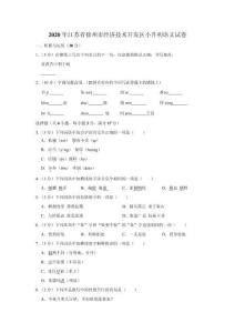 2020年江蘇省徐州市經濟技術開發區小升初語文試卷