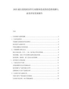 2025液壓系統(tǒng)密封件行業(yè)整體需求供給趨勢預(yù)測與前景評估發(fā)展報告