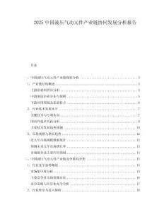 2025中國液壓氣動元件產(chǎn)業(yè)鏈協(xié)同發(fā)展分析報告