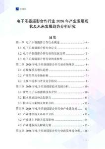 電子樂器攝影合作行業(yè)2026年產業(yè)發(fā)展現(xiàn)狀及未來發(fā)展趨勢分析研究