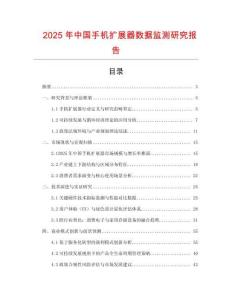 2025年中國手機擴展器數據監測研究報告