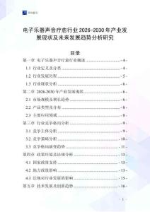 電子樂器聲音療愈行業(yè)2026-2030年產(chǎn)業(yè)發(fā)展現(xiàn)狀及未來(lái)發(fā)展趨勢(shì)分析研究