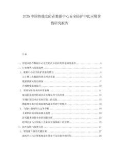 2025中國智能安防在數據中心安全防護中的應用價值研究報告