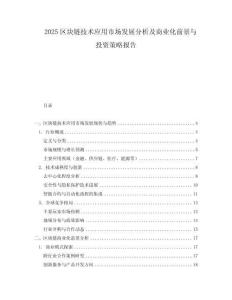2025區(qū)塊鏈技術(shù)應(yīng)用市場(chǎng)發(fā)展分析及商業(yè)化前景與投資策略報(bào)告