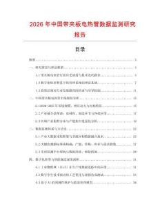 2026年中國帶夾板電熱管數(shù)據(jù)監(jiān)測研究報告