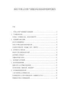 2025中國(guó)云計(jì)算產(chǎn)業(yè)鏈分布及商業(yè)價(jià)值研究報(bào)告