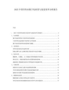 2025中國零售業(yè)數(shù)字化轉型與渠道變革分析報告