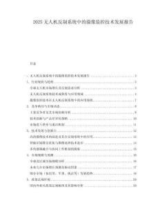 2025無(wú)人機(jī)反制系統(tǒng)中的攝像監(jiān)控技術(shù)發(fā)展報(bào)告