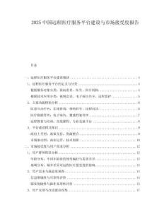 2025中國遠程醫(yī)療服務(wù)平臺建設(shè)與市場接受度報告