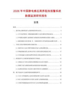 2026年中国静电感应周界阻挡报警系统数据监测研究报告