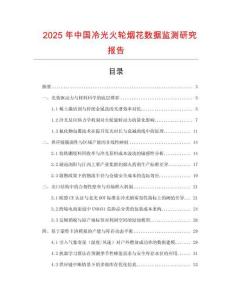 2025年中國冷光火輪煙花數據監測研究報告