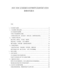 2025-2030文化展演行業(yè)詳細(xì)研究及新需求與資本策略研究報(bào)告