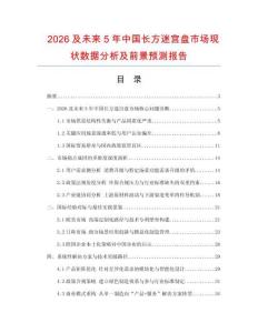 2026及未來5年中國長方迷宮盤市場現狀數據分析及前景預測報告
