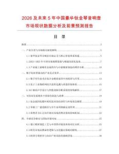 2026及未來5年中國(guó)豪華鈦金琴音響壺市場(chǎng)現(xiàn)狀數(shù)據(jù)分析及前景預(yù)測(cè)報(bào)告