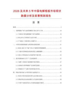 2026及未來5年中國電解銀板市場(chǎng)現(xiàn)狀數(shù)據(jù)分析及前景預(yù)測(cè)報(bào)告