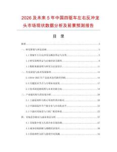 2026及未來5年中國四驅車左右反沖龍頭市場現狀數據分析及前景預測報告