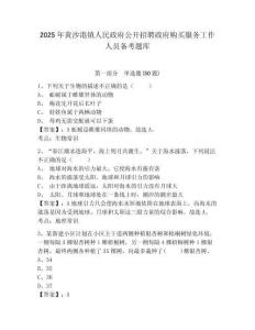 2025年黃沙港鎮人民政府公開招聘政府購買服務工作人員備考題庫及一套參考答案詳解