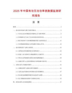 2025年中國有功無功功率表數據監測研究報告