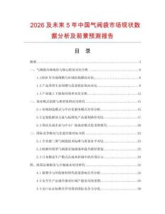 2026及未來5年中國氣閥袋市場現(xiàn)狀數(shù)據(jù)分析及前景預測報告