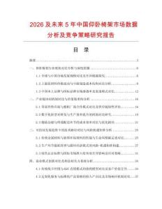 2026及未來5年中國仰臥椅架市場數據分析及競爭策略研究報告