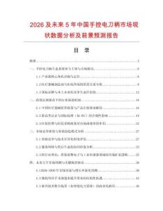 2026及未來5年中國手控電刀柄市場現狀數據分析及前景預測報告