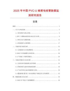 2025年中國PVC-U難燃電線管數據監測研究報告