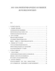 2025-2030西歐國家智能電網(wǎng)設(shè)備行業(yè)市場現(xiàn)狀需求評估規(guī)劃分析研究報告