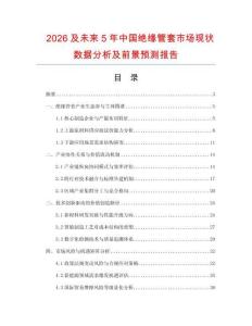 2026及未來5年中國絕緣管套市場現(xiàn)狀數據分析及前景預測報告