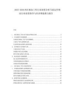 2025-2030西紅柿加工性行業(yè)深度分析當前運作情況行業(yè)前景指導與經(jīng)濟增值潛力報告