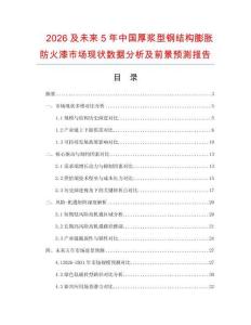 2026及未來5年中國厚漿型鋼結構膨脹防火漆市場現狀數據分析及前景預測報告