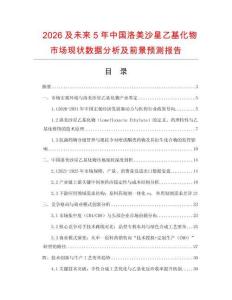 2026及未來5年中國洛美沙星乙基化物市場現狀數據分析及前景預測報告