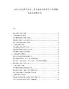 2025-2030橡膠輪胎行業(yè)競爭格局分析及產(chǎn)品智能化發(fā)展前瞻研究